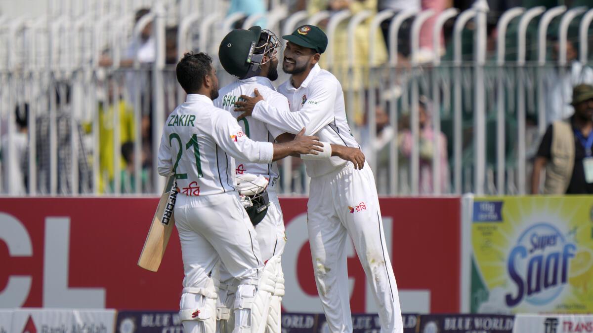 Pakistan and Bangladesh docked WTC points for slow over rate in 1st Test; Shakib fined 10 per cent of match fee